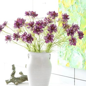 <span class=keywords><strong>Fleurs</strong></span> artificielles, 5 têtes de clématites au toucher réel pour la décoration intérieure, les fêtes et les mariages - Product Image 4