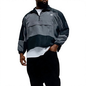Custom gray Nylon Windbreaker <b>Jackets</b> & Shorts set Waterproof Lightweight Streetwear <b>Pullover</b> <b>Jackets</b> OEM Private Label <b>Jacket</b> - Product Image 3