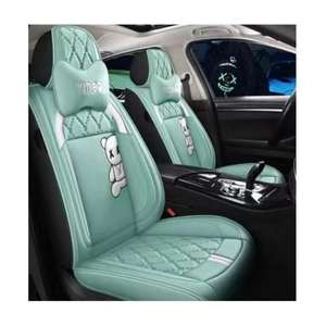 ที่หุ้มเบาะรถยนต์หนัง PU ลายหมีแนวธุรกิจน่ารักสำหรับ A3 A5 Mercedes Benz ด้วง C200 BMW MINI Bumblebee Mustang Lulu AnK3 - Product Image 1