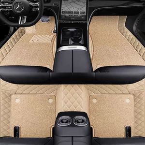 Tapis de sol de <span class=keywords><strong>voiture</strong></span> de luxe, couvrant entièrement l'avant et l'arrière, faciles à nettoyer et antidérapants, en cuir - Product Image 1
