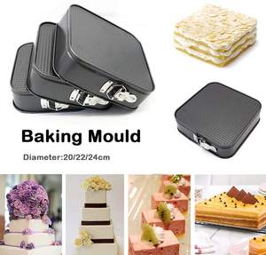 <span class=keywords><strong>M</strong></span>&B 20,22,24cm Ağır Hizmet Tipi Kare Yaylı Kek Kalıpları Yapışmaz Sızdırmaz Çevre Dostu PFOA/BPA/PTFE İçermez Ev Mutfağı 3 Parça - Product Image 6