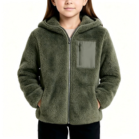 Veste en polaire pour filles, douce et moelleuse, en fausse fourrure sherpa, à capuche, pour l'hiver, chaude, légère et confortable, style Teddy