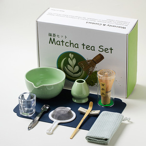 Özel baskılı kutu logolu BAMBUS komple kişiselleştirilmiş Matcha çayı araç seti - Product Image 2