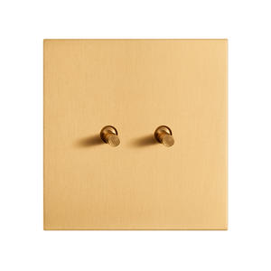 Interrupteur mural de luxe 3 gangs 2 voies en acier inoxydable, nouveau design, plaqué, personnalisé, avec prise - Product Image 5