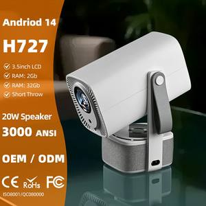 โปรเจคเตอร์พกพา 2 in 1 รุ่น Laser 4K Native 1080P ลำโพง 20W ความสว่างสูง ใช้งานกลางวันได้ รองรับ WIFI มาตรฐาน CE ROHS ฟังก์ชั่นฟุตบอล ระบบ Android Smart TV รุ่น A005 Pro - Product Image 1