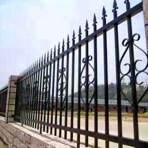 Toptan toz kaplı ferforje boru çit Anti pas galvanizli çelik çit - Product Image 1