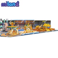 Équipement de terrain de jeu intérieur à thème Canard Jaune, nouveau design, installations de parc d'attractions, activité murale avec toboggan pour enfants