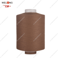 Fil DTY WELONG 100% polyester teint en masse, aspect lin, pour couture et broderie, qualité AA+A