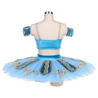 2023 nouveauté femme ballet tutu robe compétition professionnel danse robe bleu tutu robe adulte ballet costume