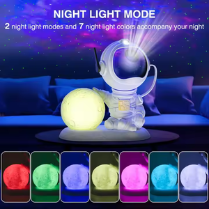 Projecteur de lumière nocturne LED Robot Galaxy <span class=keywords><strong>Star</strong></span> pour astronaute, design moderne de projecteur de galaxie magnétique à 360° - Product Image 3