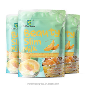 Minuman Susu Kecantikan Slim Mix Powder dengan Kolagen <span class=keywords><strong>Ceramide</strong></span> Probiotik Skin Glow Milk Tea Produk Penurun Berat Badan Suplemen Garcinia - Product Image 1