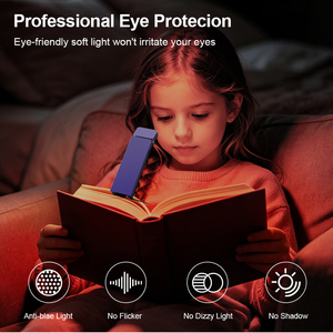 Wholesales Clip on <b>Book</b> Reading Light 670nm Red Light Rechargeable Long Lasting LED <b>Book</b> Mini Reading Light Lamp for Reading - Product Image 2