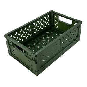 Folding Plastic Storage Box Student Desktop Organizer Skin Care Storage Basket Stackable Container Organizing <strong>Bins</strong> for <strong>Stor</strong> - Product Image 1