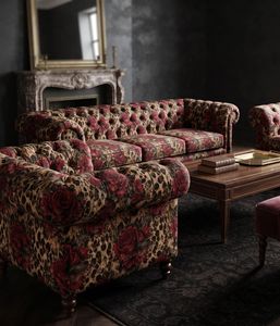 Tela de tapicería elegante con estampado de leopardo y flores rojas, por yarda, textil decorativo premium para reupolstería. - Product Image 5