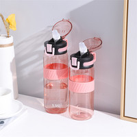 Écologique — bouteille d'eau en plastique avec paille, 500ml 650ml 750ml 800ml 1000ml, sans BPA, pour sport, en Tritan transparent, à boire avec la paille, 1200ml