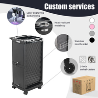 Chariot de Salon en Plastique Verrouillable pour Salons de Beauté, Spas, Extensions Capillaires, Fournitures de Barbiers, Hôpitaux, Ateliers, Hôtels, Salles de Bain, Gymnases