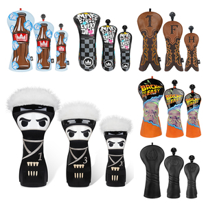 Housse de tête de club de golf en cuir souple personnalisée, doublure en peluche épaisse, accessoires de golf, housse de tête de club de golf en peau de serpent - Product Image 1