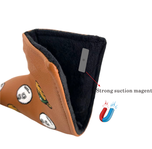 Couvre-chef de club de golf en cuir PU personnalisé avec couvercle de golf Putter Driver Magnet Logo brodé Caractéristique étanche Direct Factory - Product Image 5