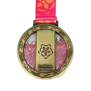 Medalla Deportiva Personalizada de Fábrica en 3D, de Aleación de Oro, Plata, Cobre y Zinc, para Fútbol, Baloncesto, Maratón, Carreras, con Cinta - Product Image 6