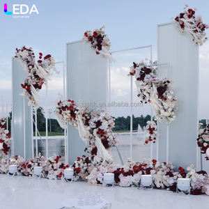 Arche de mariage en métal blanc de haute qualité LEDA, toile de fond métallique pour mariage - Product Image 2