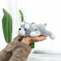 Boneka Schnauzer Kustom, Mainan Gantungan Kunci Anjing Mini Lucu, Boneka Hewan Isi Lembut dan Mengembang, Gantungan Tas Kawaii