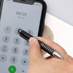 Bolígrafos clásicos en blanco y negro con logotipo personalizable Bolígrafos promocionales de metal de gama alta Impresión UV Tinta negra de 1,0mm - Product Image 6