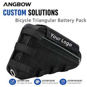 Angbow 通用自行车三角包 耐用尼龙框架 防水储物袋 适用于自行车 电动自行车电池线出口 可调节 - Product Image 1