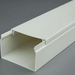 Installation facile de haute qualité personnalisable en usine chemin de câbles à fente fermée en plastique PVC blanc/goulotte de câble en PVC - Product Image 4