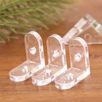BOLLY BL-9 Fixateur d'angle triangulaire transparent en acrylique, connecteur en plastique en forme de L, accessoires de fixation pour boîte de présentation moulée par injection