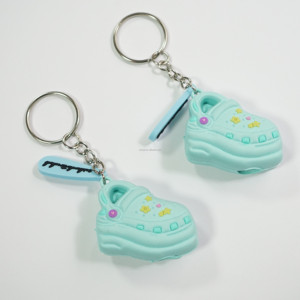 Thiết kế tối giản hình trái tim PVC cao su Keychain quảng <span class=keywords><strong>c</strong></span>áo mở chai và Ampoule Cutter phụ kiện - Product Image 1