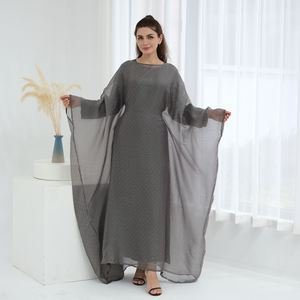 Abaya islamique 2025, vêtements pour femmes, abaya caftan brillant avec ceinture, robe intérieure et hijab, ensemble 3 pièces d'abaya, fournisseur B2B - Product Image 6