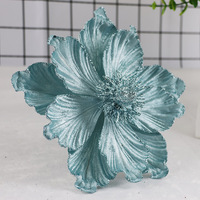 Fleur de Magnolia Artificielle pour Décoration de Noël, 22 cm, Ornements Floraux Suspendus en Polyester pour Maison, Fêtes, Vacances, Décoration de Boutique