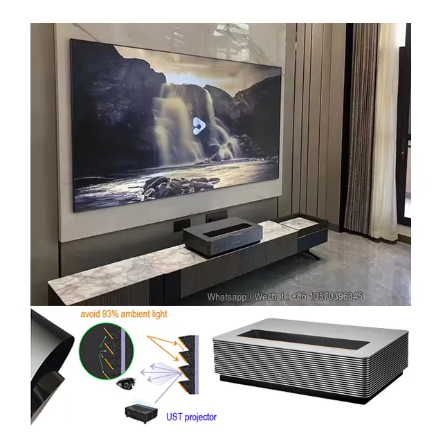 Xiao Mi WEMAXONE超短焦点プロジェクタースクリーン100 XYスクリーンUST ALR PETクリスタルダークPVCフレームスタイルファブリック販売Rohs