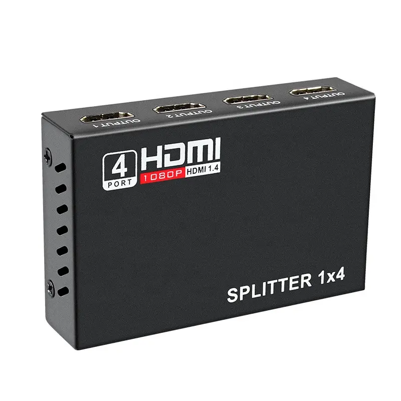 מחיר המפעל hdmi splitter 1x4 ממיר מתאם 1080p מגבר מתג hdmi 1 ב 4 החוצה ממיר hdmi עבור טלוויזיה
