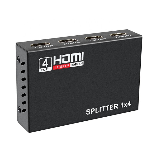 Factory Price HDMI Splitter 1X4 Converter Adapter 1080P Amplifier HDMI Switch 1 in 4 Out HDMI Converter Adapter for TV
