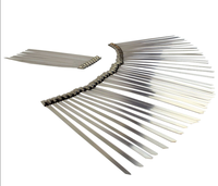 Attache de câble autobloquante détachable en acier inoxydable 316 8mm x 100mm