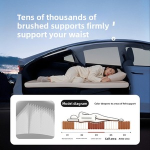 <span class=keywords><strong>Matelas</strong></span> de voiture gonflable blanc pliable, lit de couchage en PVC écologique pour le camping en plein air, les pique-niques et les voyageurs - Product Image 4