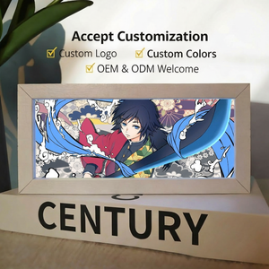 สินค้าขายดีในปี 2026 โคมไฟอนิเมะไร้สายสำหรับวางข้างเตียง พร้อมไฟกลางคืนแบบสัมผัส RGB โคมไฟ LED โรแมนติกแบบ USB สำหรับเด็ก - Product Image 1