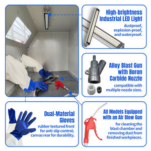 Sabbiatrici, Cabine di Sabbiatura, Attrezzature per Sabbiatura e Granigliatura Senza Polvere per Pulizia Metalli e Preparazione Superfici - Product Image 4