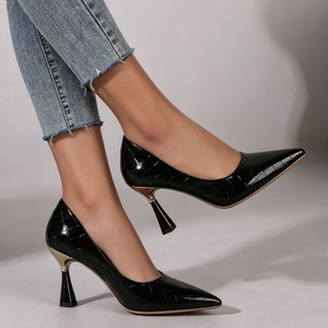 Zapatos de Tacón de Aguja con Punta Puntiaguda para Mujer, Transpirables, Ligeros, Duraderos, de PU, para Oficina, Marca IStapromo - Product Image 1