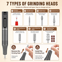 Draagbare draadloze nagelboor 35000 RPM oplaadbare elektrische vijlpen voor alle nagelverzorging, manicure, vormgeving & acrylgelverwijdering