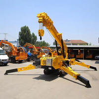 Grue araignée mobile diesel la plus vendue, capacité de levage de 12 tonnes, télécommande, chenilles, hauteur de levage personnalisée de 24,5 m