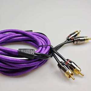 สาย RCA สำหรับเครื่องเสียงรถยนต์รุ่นใหม่ ทำจากทองแดงบริสุทธิ์ OFC คุณภาพสูงแบบ OEM 2RCA ทั้งหมดเป็นโลหะ เหมาะสำหรับ AV และเครื่องขยายเสียงระดับไฮเอนด์ - Product Image 6