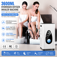 Générateur d'hydrogène pour inhalation 3600 ml, machine SPE PEM, inhalateur de gaz H2 O2 à haute concentration pour les soins de santé à domicile