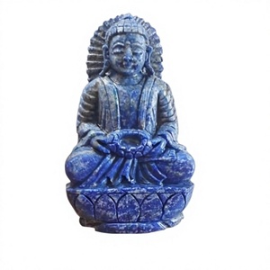 Escultura de Buda Tallada a Mano en Piedra Preciosa, Lapislázuli, Cristal Curativo, Piedra Semipreciosa, Piedras Reiki Hechas a Mano, Venta al Por Mayor - Product Image 1