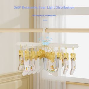 <span class=keywords><strong>Cintre</strong></span> à vêtements pour enfants motif dessin animé, rotatif, multi-clip, antidérapant, en forme de <span class=keywords><strong>nuage</strong></span>, pour le séchage des chaussettes et des vêtements de bébé, en PP, pour usage domestique - Product Image 4