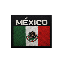 Patch brodé complet drapeau mexicain Patch de broderie emblème national tactique mexicain pour pardessus et pull