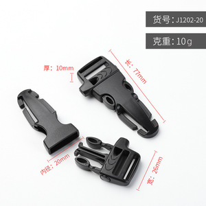 Hebilla de Liberación Lateral de Plástico Jiuyuan, Negra, Resistente, para Bolsas, Mochilas y Accesorios - Product Image 4