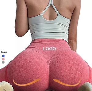Offre Spéciale nouveau Design Tiktok taille haute lulu Yoga pantalon femmes entraînement Scrunch Leggings bout à bout coloré sans couture Leggings - Product Image 4