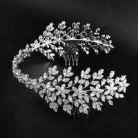 LUOXIN Bandeau de mariée de luxe au design unique en zirconium